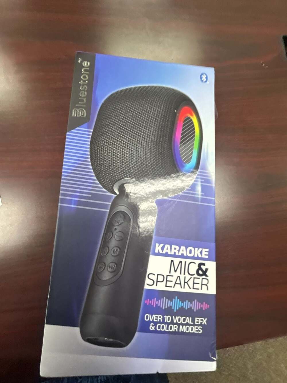 Edco Wireless Bluetooth Microphone - Karaoke Microphone with RGB Light - For Hom